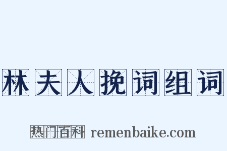 林夫人挽词组词是什么意思的图片